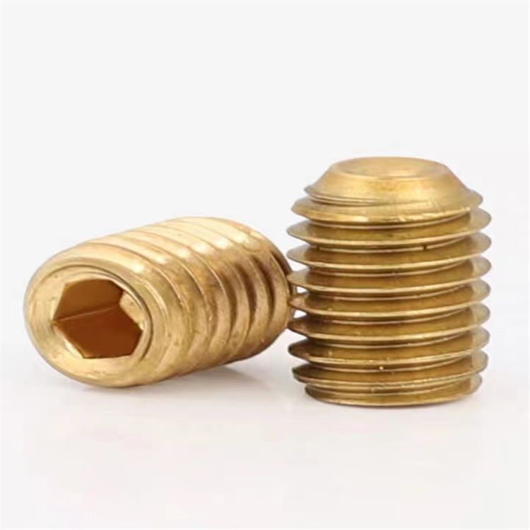 DIN913 m10 messing schroeven met binnenzeskant en platte punt