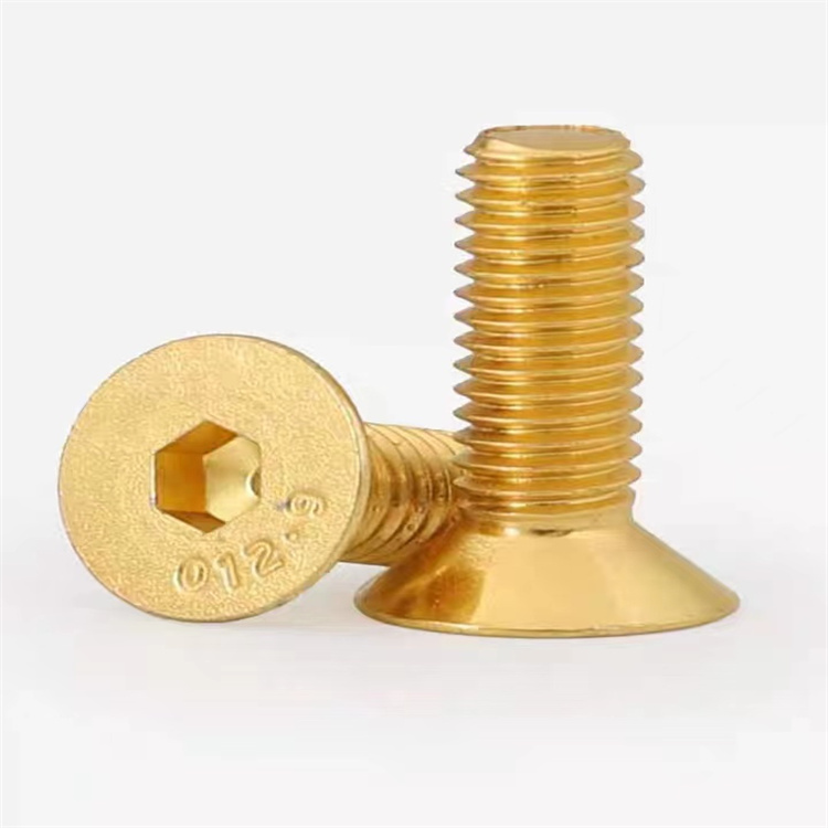 Hete verkoop machinedraad m3 gouden titanium verzonken schroef