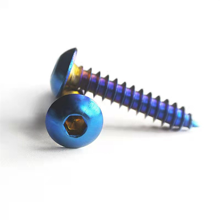 M4 inbusschroeven met inbussleutel en titanium zelfborende schroeven