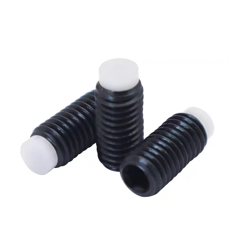 Hete verkoop m4 roestvrij staal zwart oxide nylon tip stelschroef