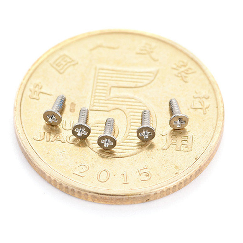 Verzonken kop kruis RVS M0.8 M1.0 M1.2 M1.4 M1.7 kleine schroef Verzonken kop kruis RVS M0.8 M1.0 M1.2 M1.4 M1.7 kleine schroef