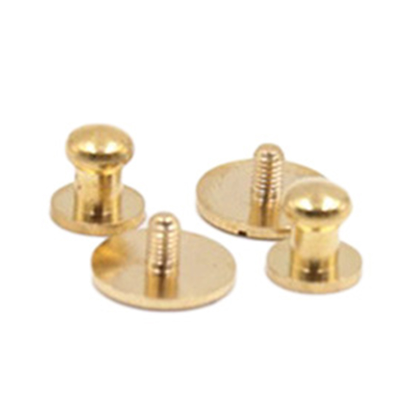 Nieuw ontwerp massief messing Sam Brown Button Stud voor leer