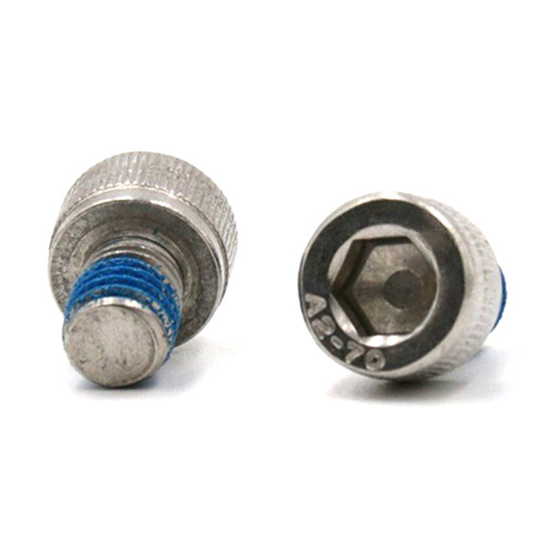 Roestvrijstalen 304 zeskantige microschroef met binnenzeskant en nylon patch Roestvrijstalen 304 zeskantige microschroef met binnenzeskant en nylon patch
