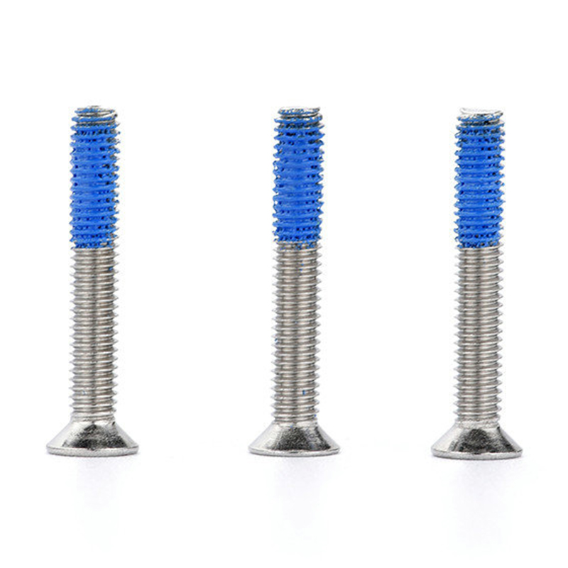 M3 roestvrijstalen verzonken kop PH2 machineschroeven met nylon patch M3 roestvrijstalen verzonken kop PH2 machineschroeven met nylon patch