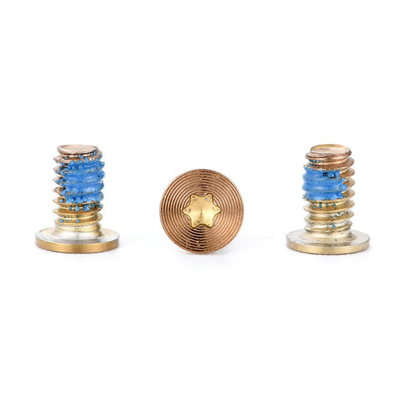 Gouden kleur CD-patroon torx microborgschroef met verzonken kop
